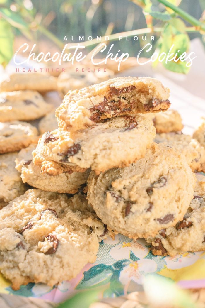 Almond Flour Chocolate Chip Cookies | A Healthier Cookie