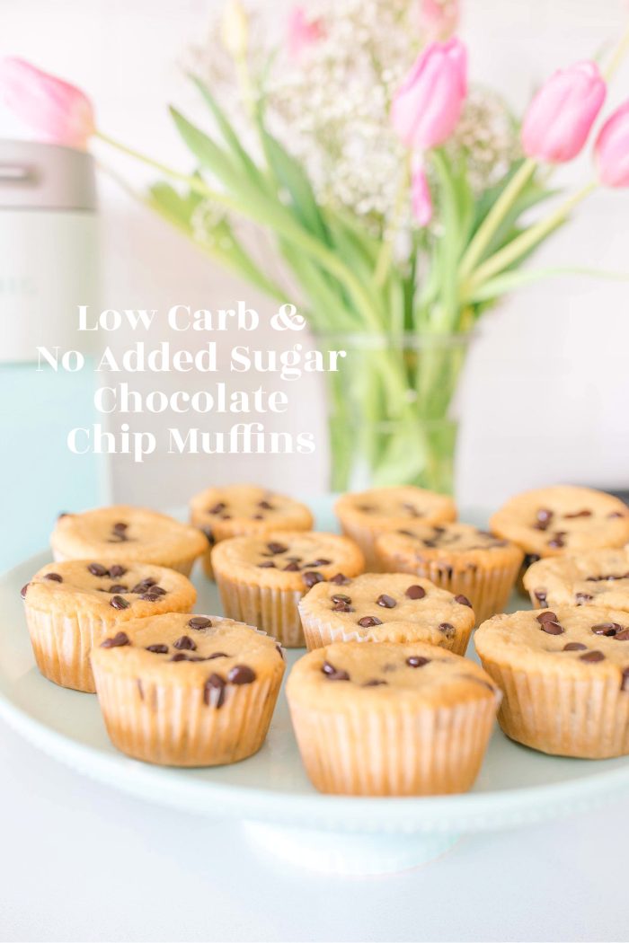 Low Carb & No Added Sugar Chocolate Chip Muffins