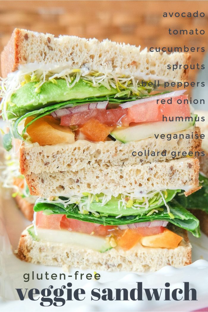 My Favorite Lunch: Veggie Sandwich on Gluten-Free Bread!🥪