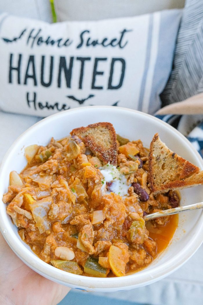 Butternut Squash Turkey Chili for Sweater Weather + Video