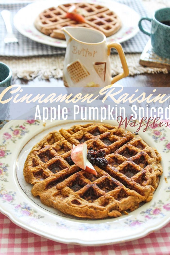 Cinnamon Raisin & Apple Pumpkin Waffles